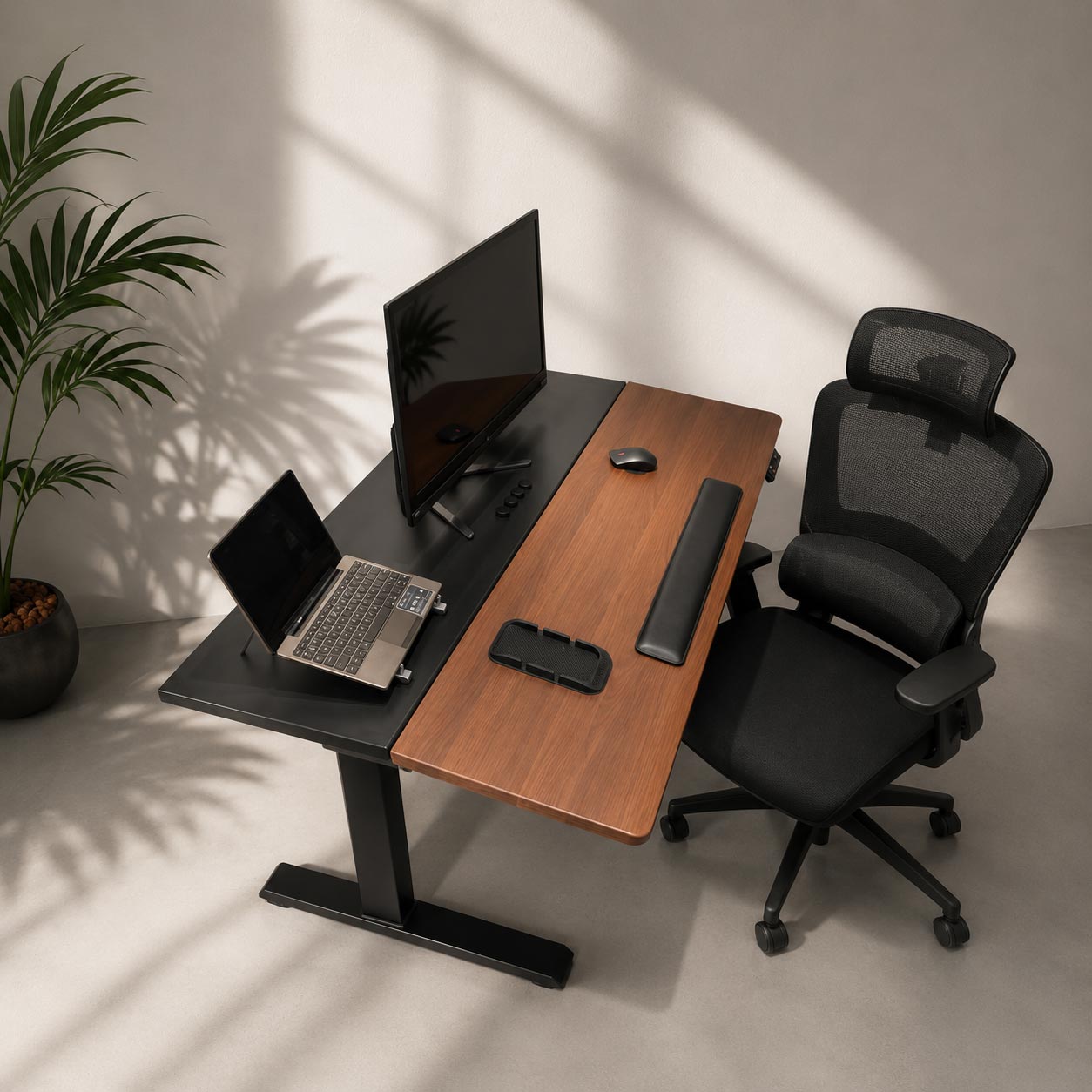 Niture entry bundle tilt desk with trom chair