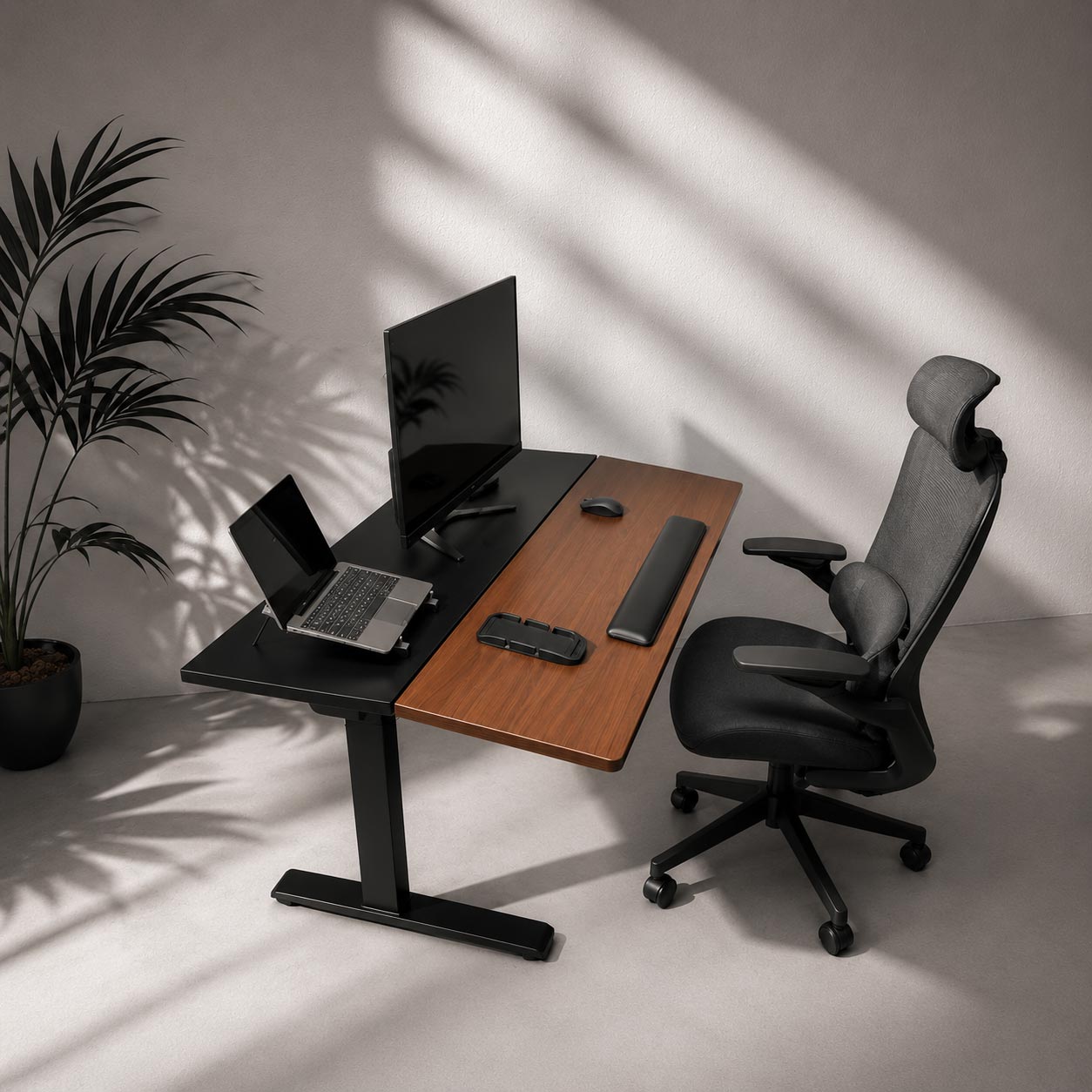 Niture entry bundle tilt desk with trom chair