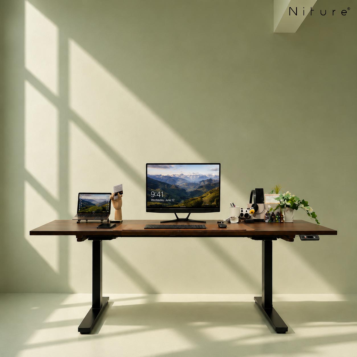 Niture tilt desk solid wood