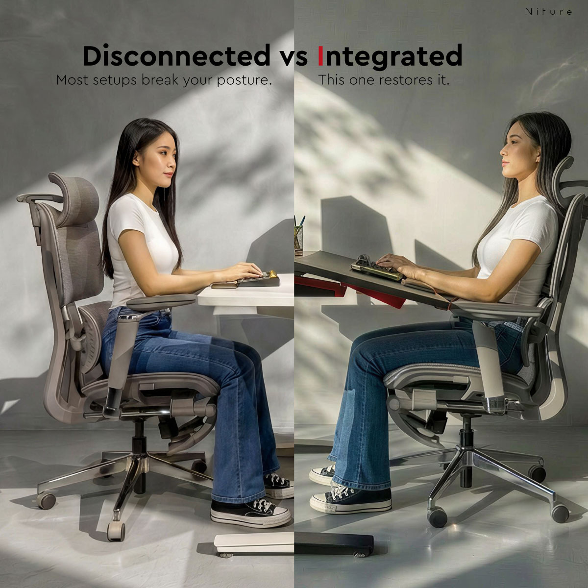 Niture TILT raised for standing work