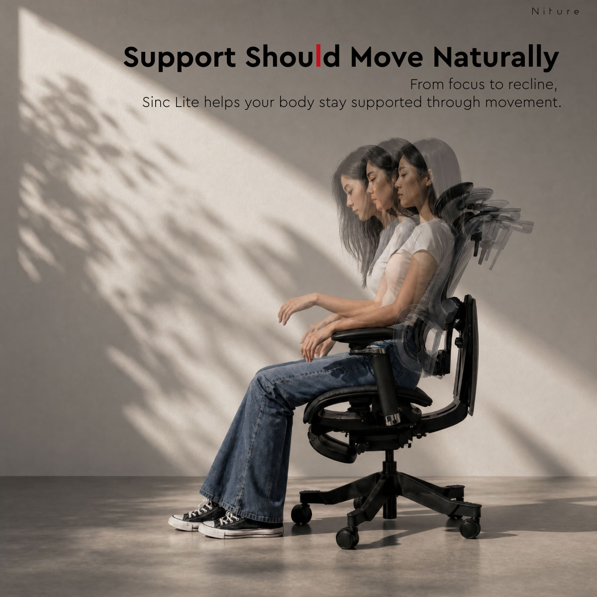 SINC Lite supporting movement from focused sitting to recline