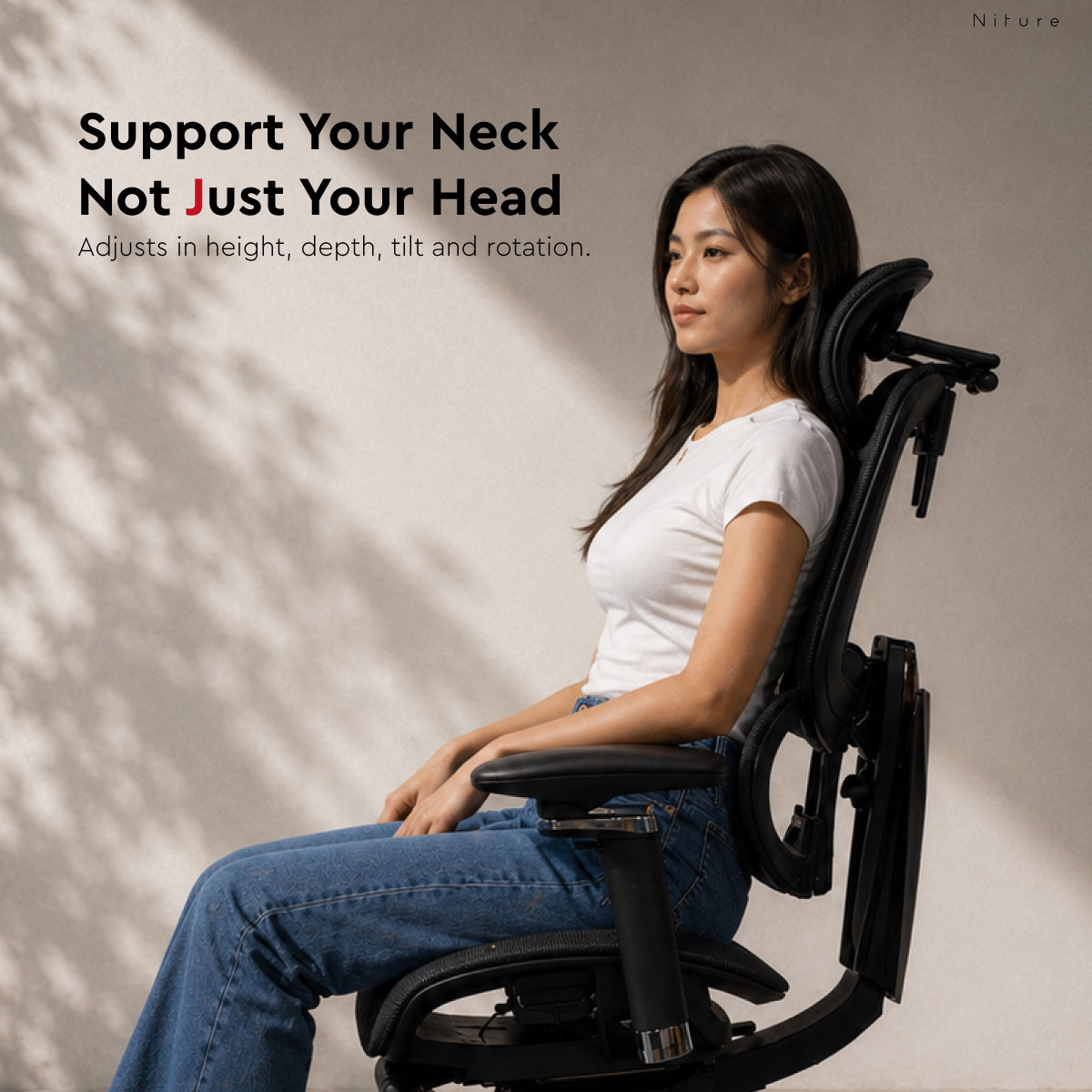 SINC Lite 4D neck-focused adjustable headrest
