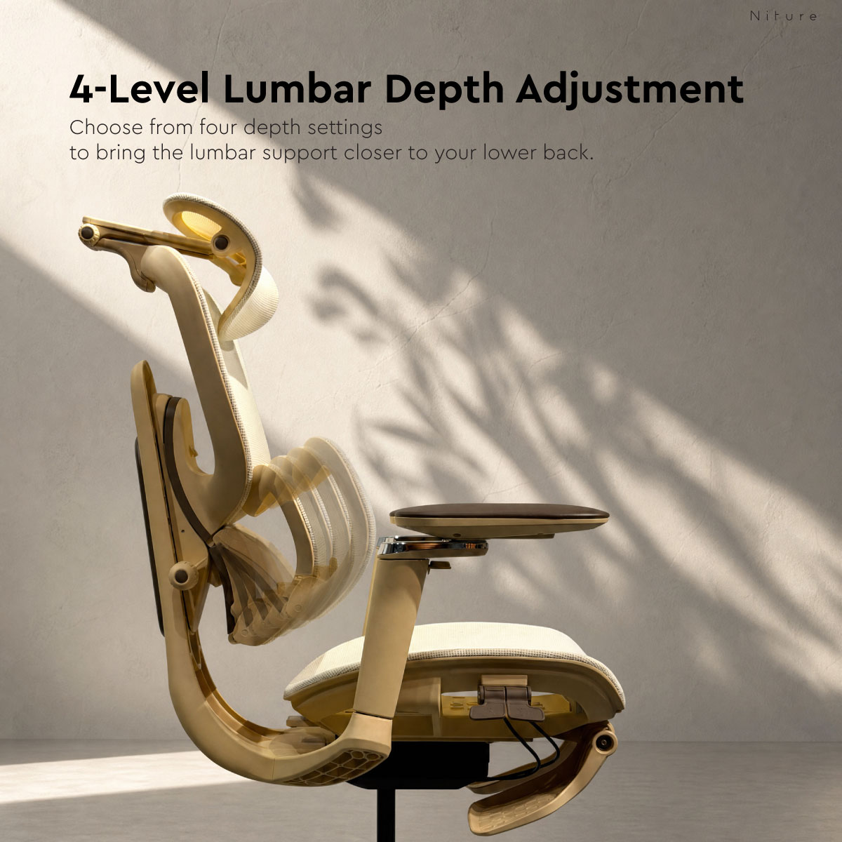 SINC Air four-level lumbar-depth adjustment