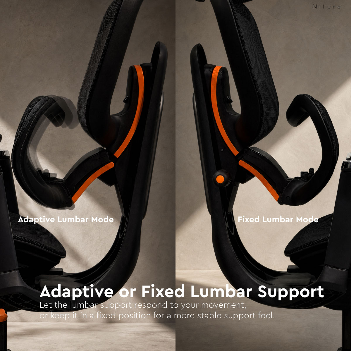 SINC Air adaptive and fixed lumbar-support modes