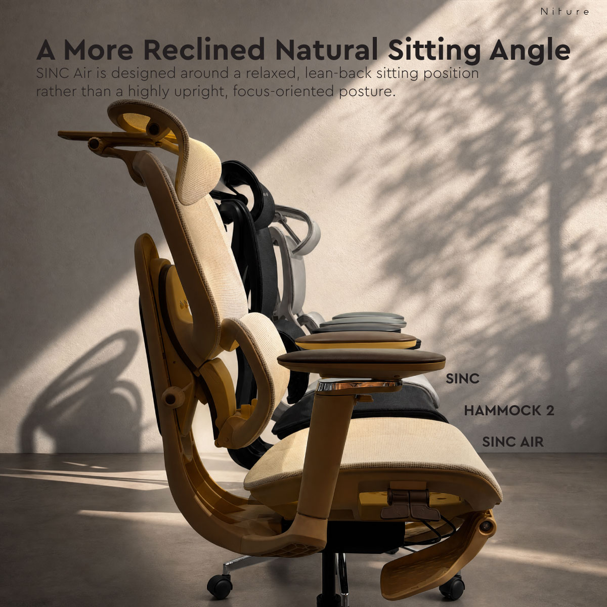 SINC Air lifestyle ergonomic-chair positioning