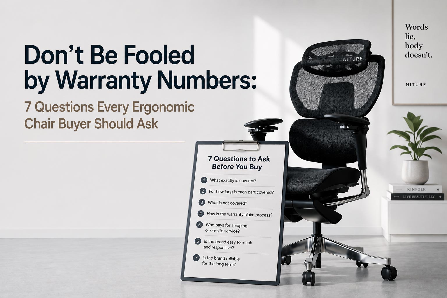 Ergonomic chair warranty guide showing seven questions Malaysian buyers should ask