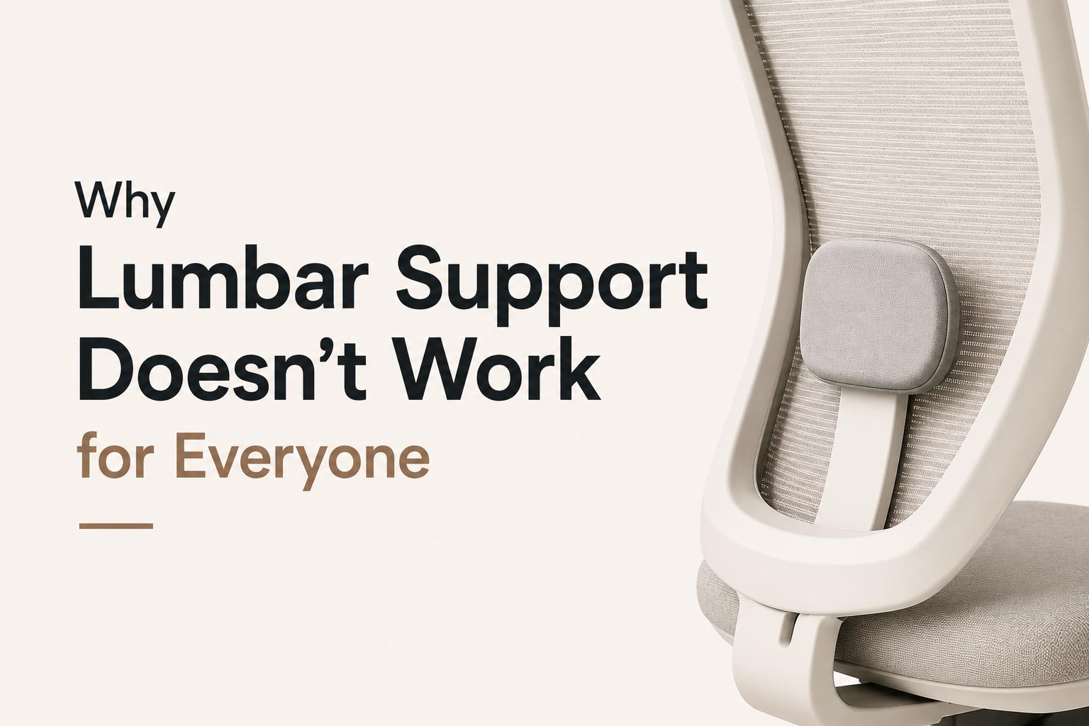 User testing the lumbar-support position of an ergonomic chair